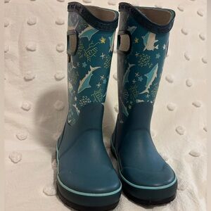 Bogs Toddler Rain Boots | Teal Shark Adventure Boots | Toddler 10 Tall Rain Boot